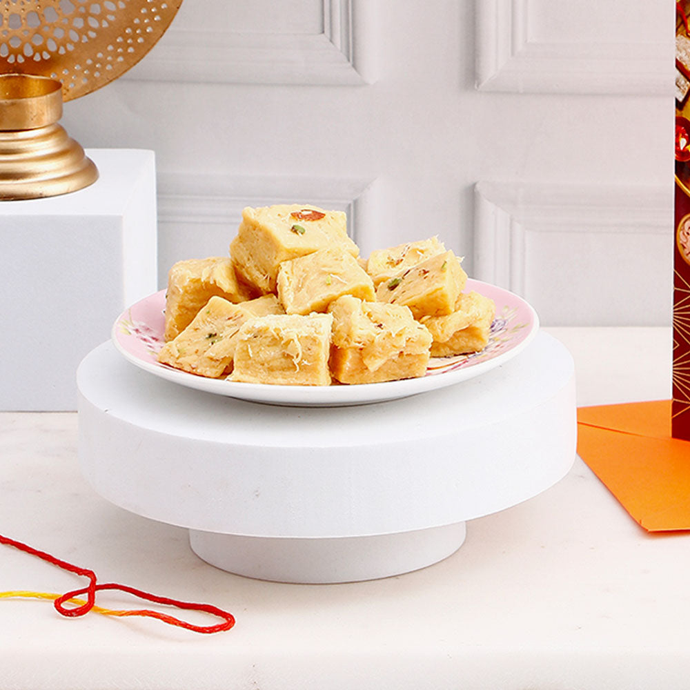 Dear Brother Bhai Dooj Greeting Card with Soan Papdi