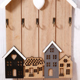 House-Shaped Wooden Wall Key Holder