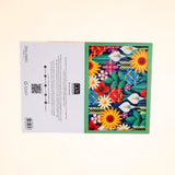 Pack of 50 Bright Floral Bloom Greeting Card
