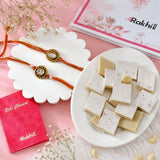 Auspicious Bhai Rakhi with Kaju Katli