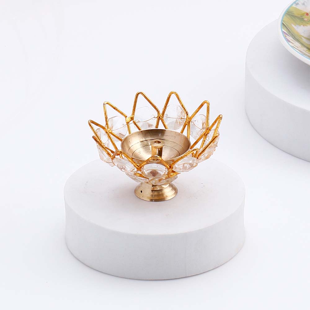 Lotus Diya with Gulab Jamun