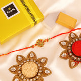 Designer Colorful Rakhi and Patchi Chocolates