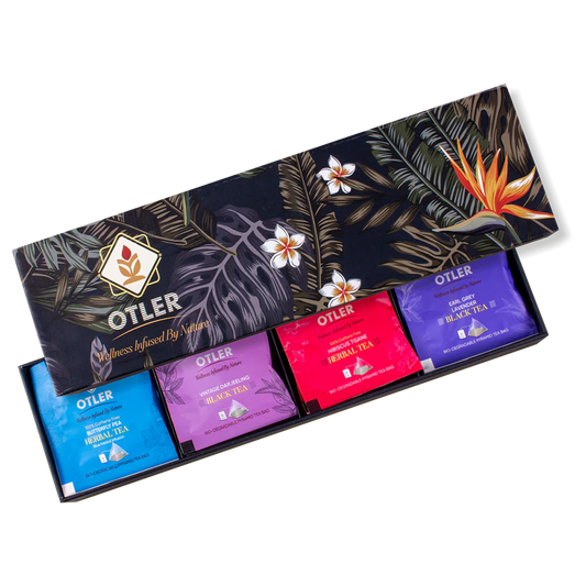 OTLER  Assorted Flavours Gift Box 4-in-1 Box - 24  Enveloped Tea Bags (Black)