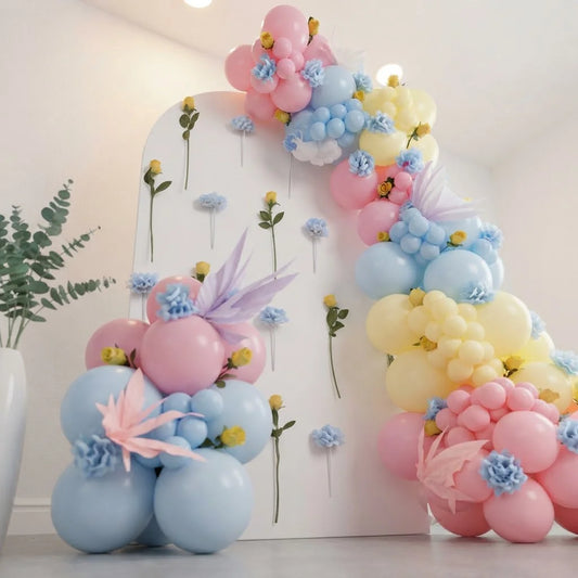 Pastel Floral Spring Balloon Arch Decor