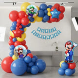 Gamer Theme Red & Blue Balloon Arch Decor