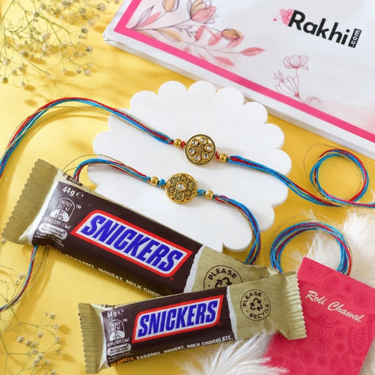 Vivid Bhai Rakhi with Snickers Chocolate