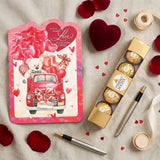 In Our Heart Love Will Blossom Forever Greeting Card With Chocolate