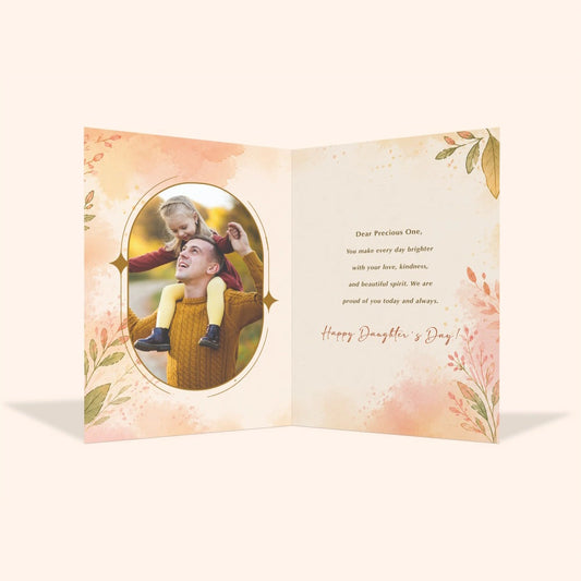 Daughter With Dad Daughter's Day Personalised Card