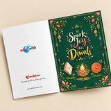 Personalized Spark Joy this Diwali Greeting Card with Cute Sweets & Diya