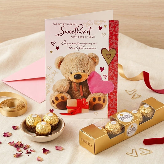 For My Wonderful Sweetheart Greeting Card With Chocolate