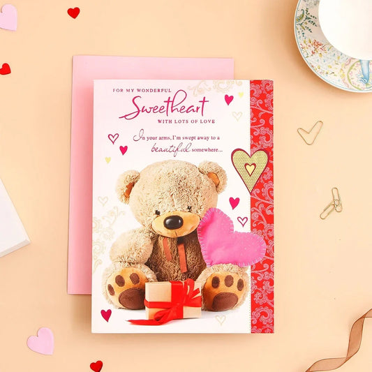 For My Wonderful Sweetheart Greeting Card With Chocolate