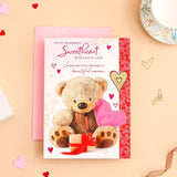 For My Wonderful Sweetheart Greeting Card With Chocolate