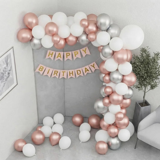 Rose Gold Frill Curtain Birthday Wall Decor