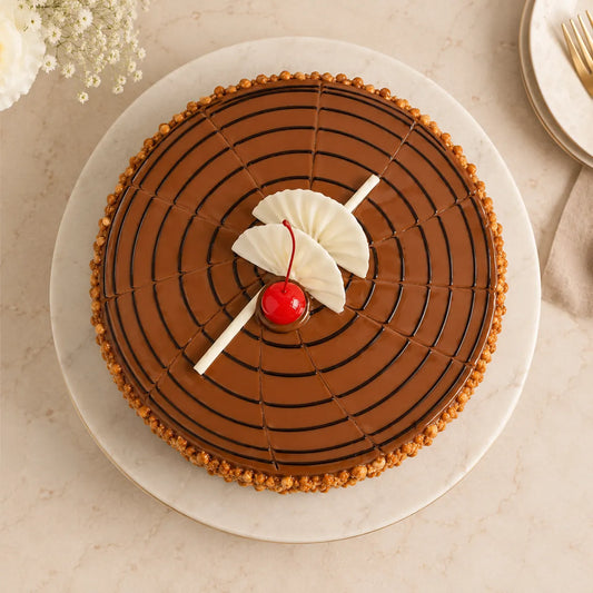 Chocolate Walnut Rustic Cream Cake