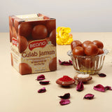 Yellow Leaf Charm Rakhi with Gulab Jamun