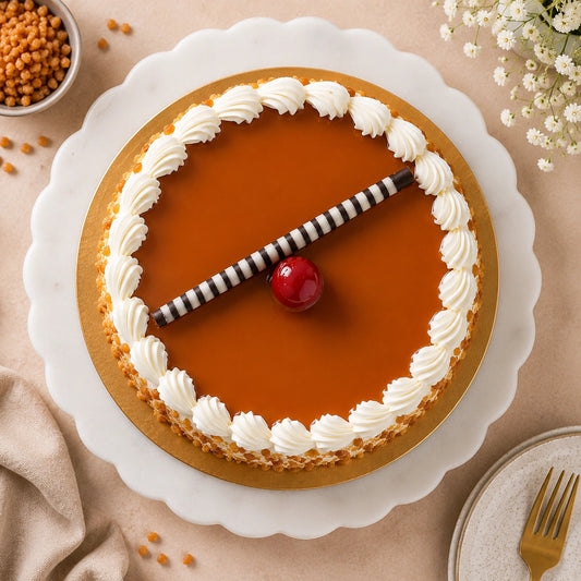 Premium Butterscotch Cherry Crown Cake