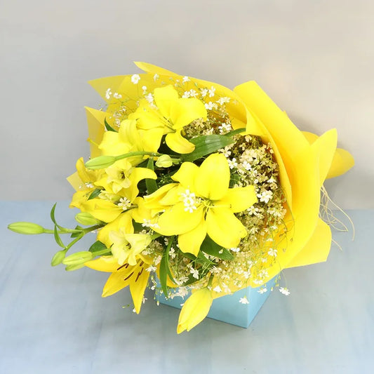 Royal Yellow Lilies Happiness Bouquet