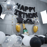 Black & Silver Cheers Birthday Wall Decor
