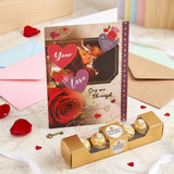 Your Love Sees Me Through Greeting Card With Chocolate