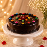 Red Roses With Black Forest Cake