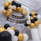 Black & Gold Frill Curtain Birthday Decor