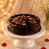 Red Roses With Black Forest Cake