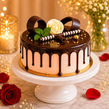 12 Red Roses With Eggless Chocolate Cream Cake