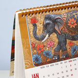 Pack Of 2 Multicolor Artistic Glimpses Desk Calendar 2027