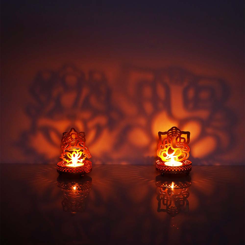 Lakshmi Ganesha Tealights with Rasgulla