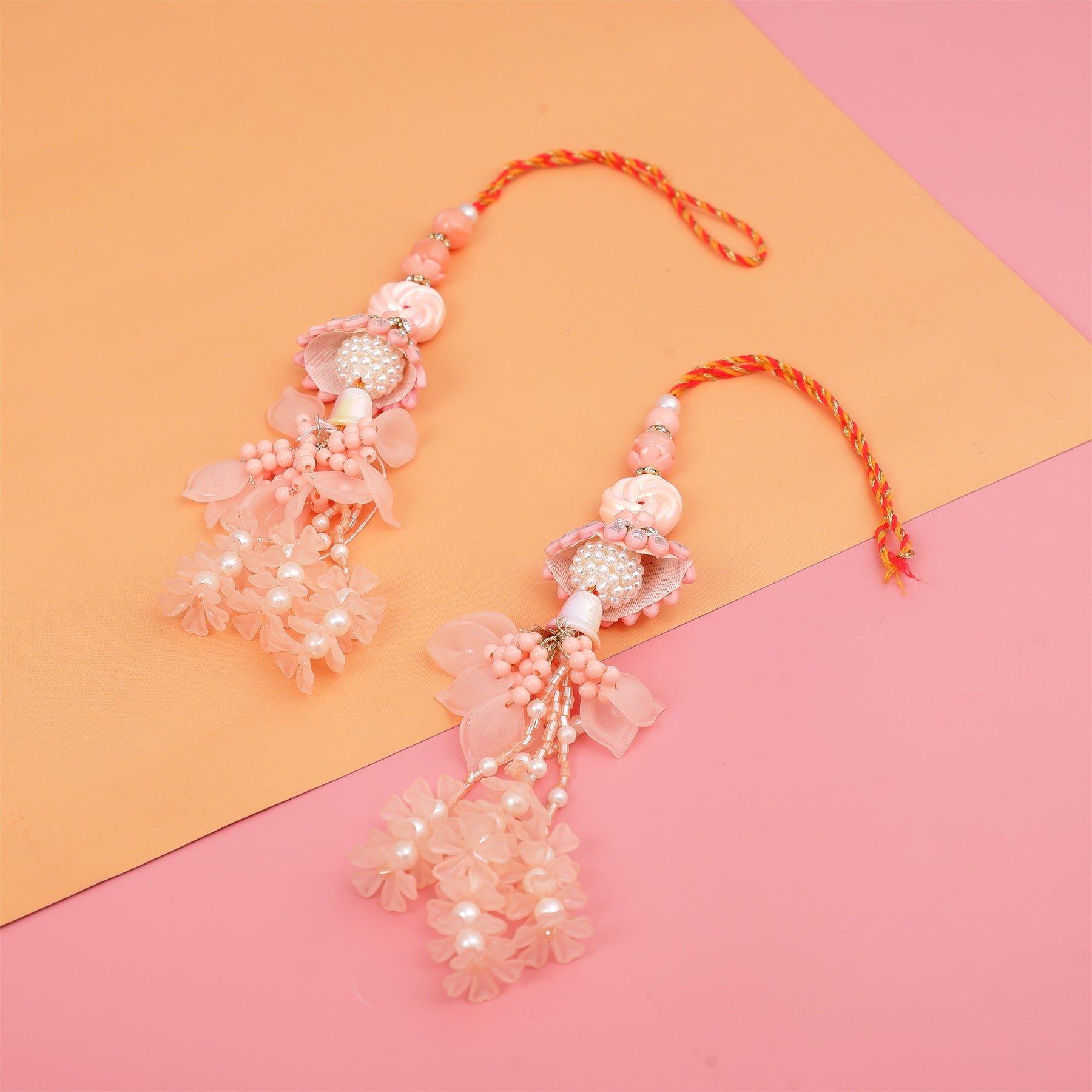 Traditional Coral Lumba Rakhi Pack of 2
