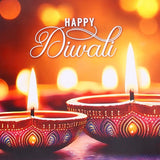 Pack of 50 Diwali Lit Diyas Greeting Card