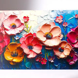Pack of 50 Textured Floral Art Greeting Card