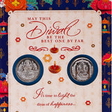 Pack Of 6 Diwali Aarti with Silver Coins Greeting Card