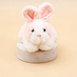 Fluffy Pink Bunny Rabbit Plush Keychain