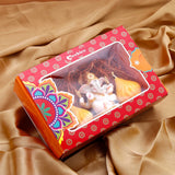 Ganesha Idol with Set of 2 Modak Diyas - Yellow