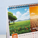 Pack Of 2 Multicolor Our Planet Our Future Desk Calendar 2027
