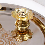 Om Shubh Laabh Silver Pooja Thali Set