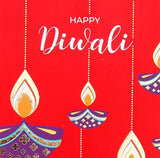 Pack of 50 Hanging Diyas Diwali Greeting Card