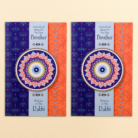 With Love Evil Eye Raksha Bandhan Greeting Card With Envelope Pack of 2