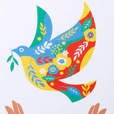 Pack of 50 Floral Dove and Hands Greeting Card