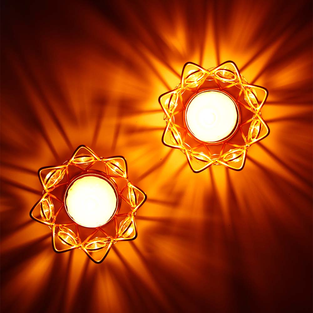 Lotus Diya Pack of 2 with Dry Fruits