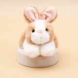Fluffy Brown Bunny Rabbit Plush Keychain