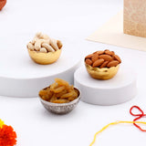Auspicious Diwali Greeting Card with Diya and Dry Fruits