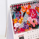 Pack Of 2 Multicolor Abstract Floral Desk Calendar 2027