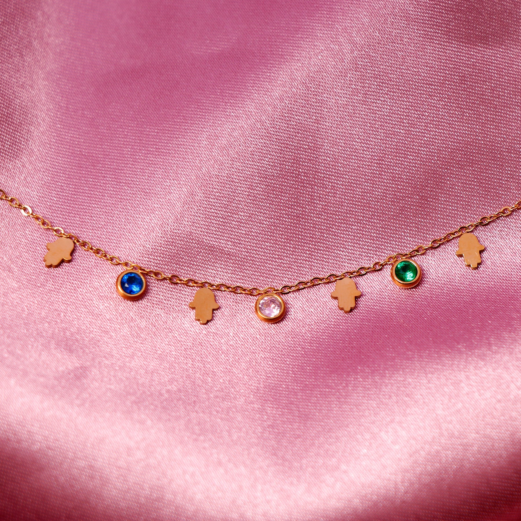 Minimalistic Golden Palm Bracelet