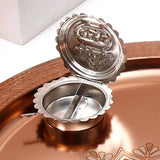 Om Shubh Laabh Copper Pooja Thali Set