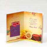Pack Of 3 For Wonderful Brother Rakhi with Greeting Card With Envelope