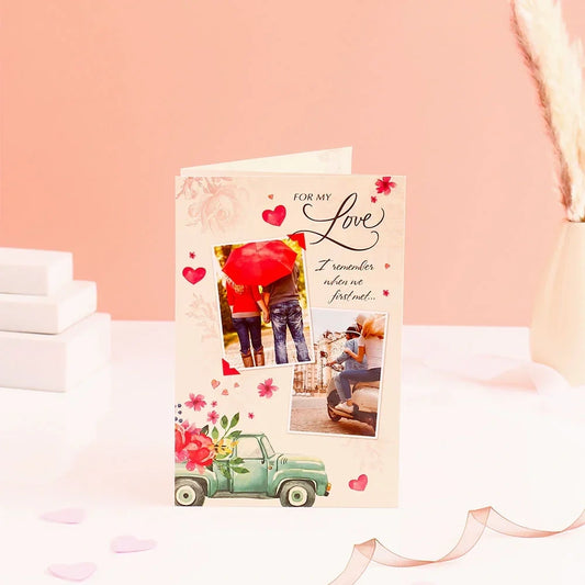 I Remember When We Met Greeting Card With Chocolate