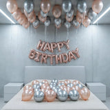 Rose Gold & Silver Ceiling Balloon Room Decor