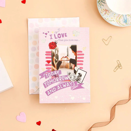 I Love That You Love Me Greeting Card With Chocolate